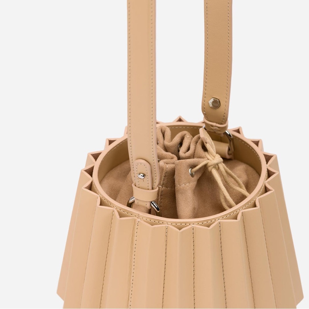 Mlouye | Mini Lantern Bag Pleated - Champagne | brand new - Picture 5 of 8